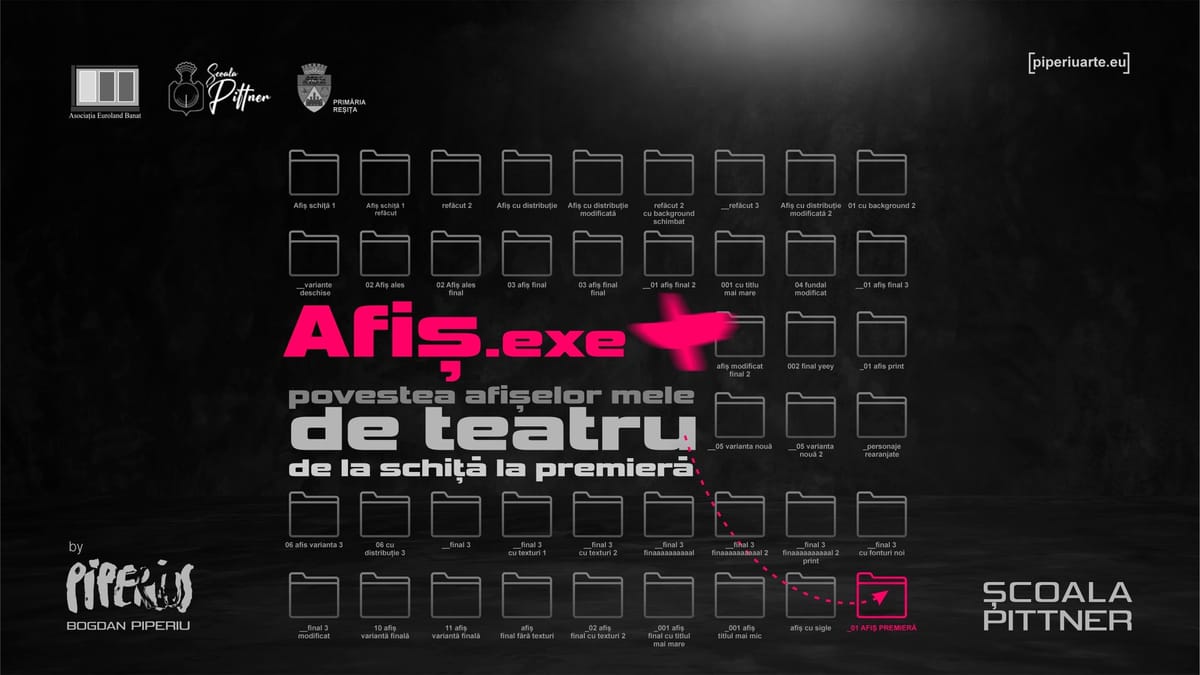 „Afiș.exe – Povestea Afișului de Teatru”: O călătorie vizuală în culisele creativității la Pittner Schule