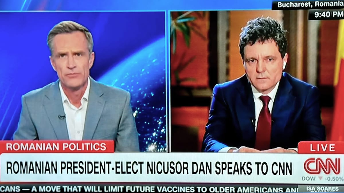 Nicușor Dan, în interviu pentru CNN: „Nu a existat susținere din partea Administrației Trump pentru Simion”