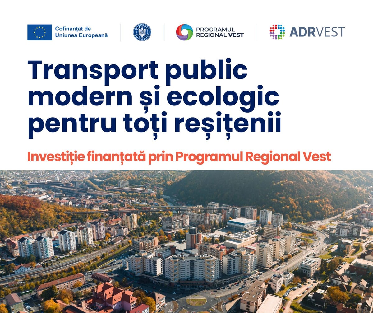 Reșița transformă mobilitatea urbană! Transport în comun la standarde europene, patru trasee noi și microbuze electrice