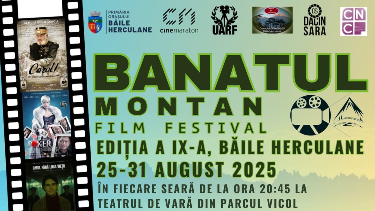 Banatul Montan Film Festival: Magia cinematografiei sub cerul liber, de la Băile Herculane la Caransebeș