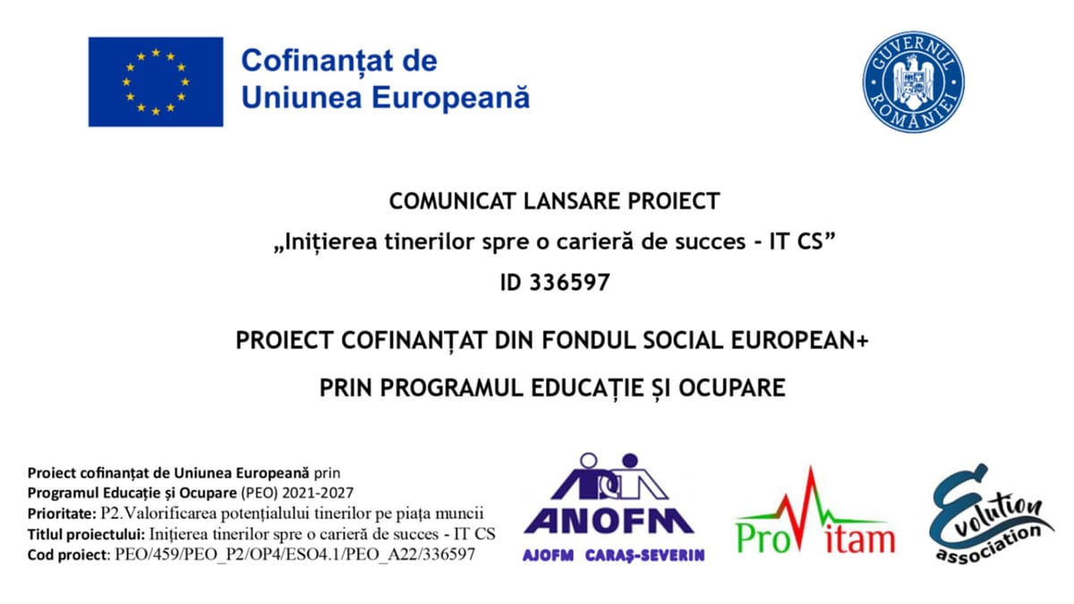 O investiție de 10 milioane lei în viitorul tinerilor din Caraș-Severin: Proiectul „IT CS” sprijină peste 1.500 de tineri din județ