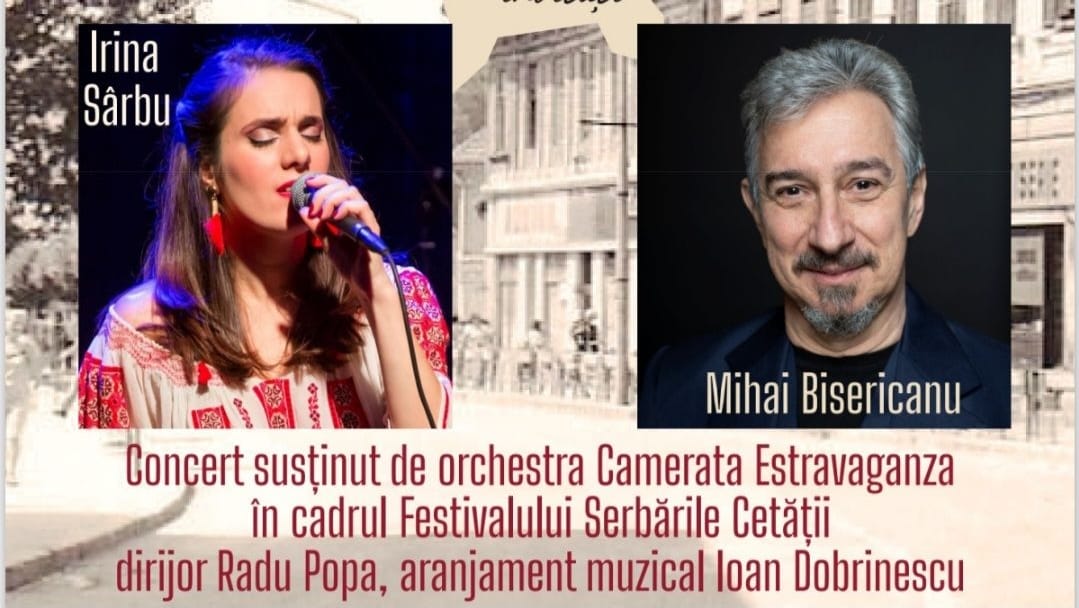 Muzica de altădată reînvie în Cetatea Caransebeș: Irina Sârbu și Mihai Bisericanu, invitații unui maraton de nostalgie la Amfiteatrul din Teiuș