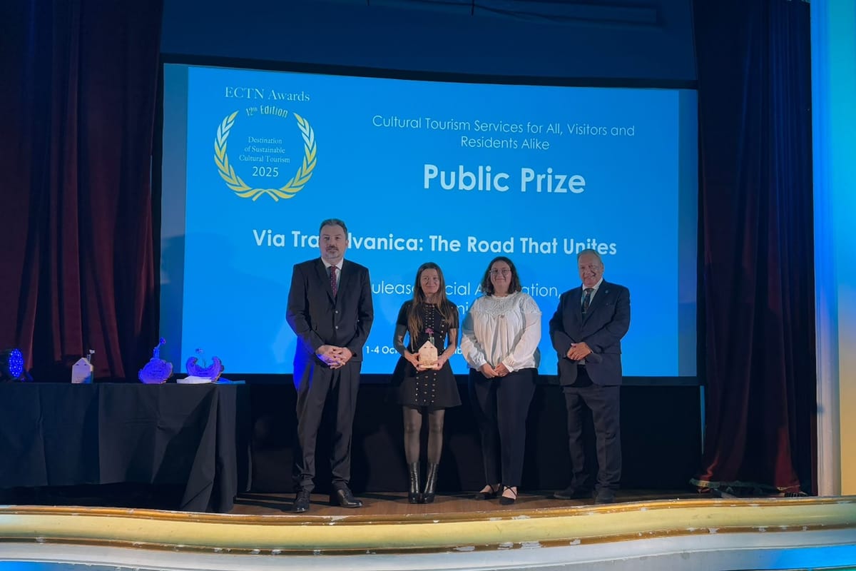 Drumul care unește România, triumfător în Europa: Via Transilvanica câștigă locul 2 și Premiul Publicului la gala ECTN