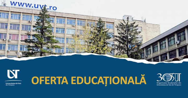 Universitatea de Vest din Timișoara anunță oferta academică pentru 2025: 12 facultăți, 81 de programe de licență, 96 de masterat și 26 de domenii de doctorat