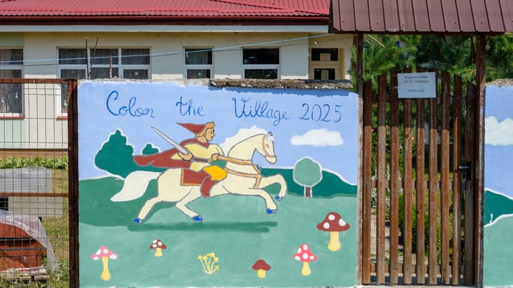 Grădinari, înviorat de culori și solidaritate: 400 de voluntari transformă un sat într-un simbol al speranței în toiul caniculei