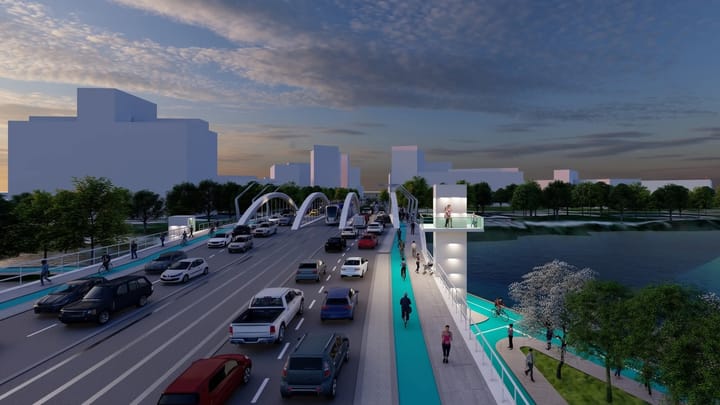 Un proiect emblematic pentru Timișoara: Podul de la Solventul, cu acces pentru tramvaie, mașini și bicicliști, a intrat în faza de licitație